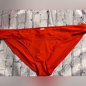Women’s Time and Tru orange bikini bottom size 2X (20w-22w) NEW